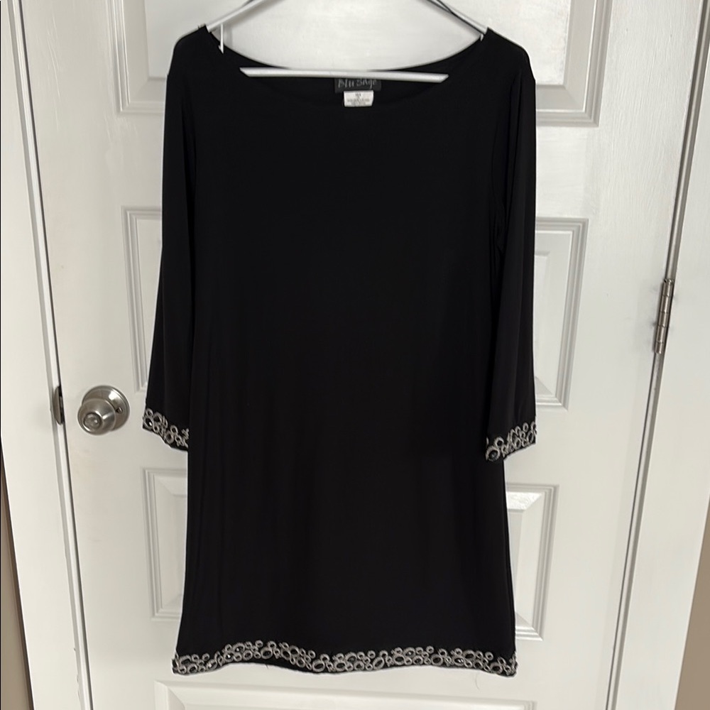 Black Dress with Silver Accents